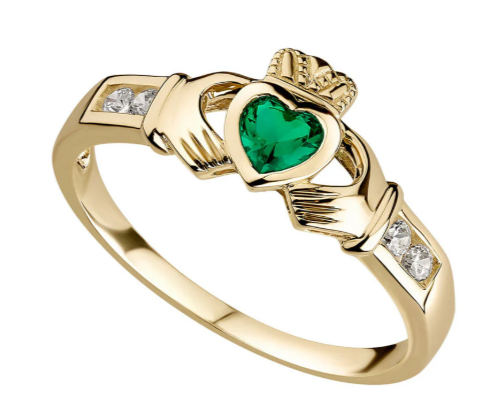 S2369 9CT CLAD. SYN.EM/CZ SHOULDERS