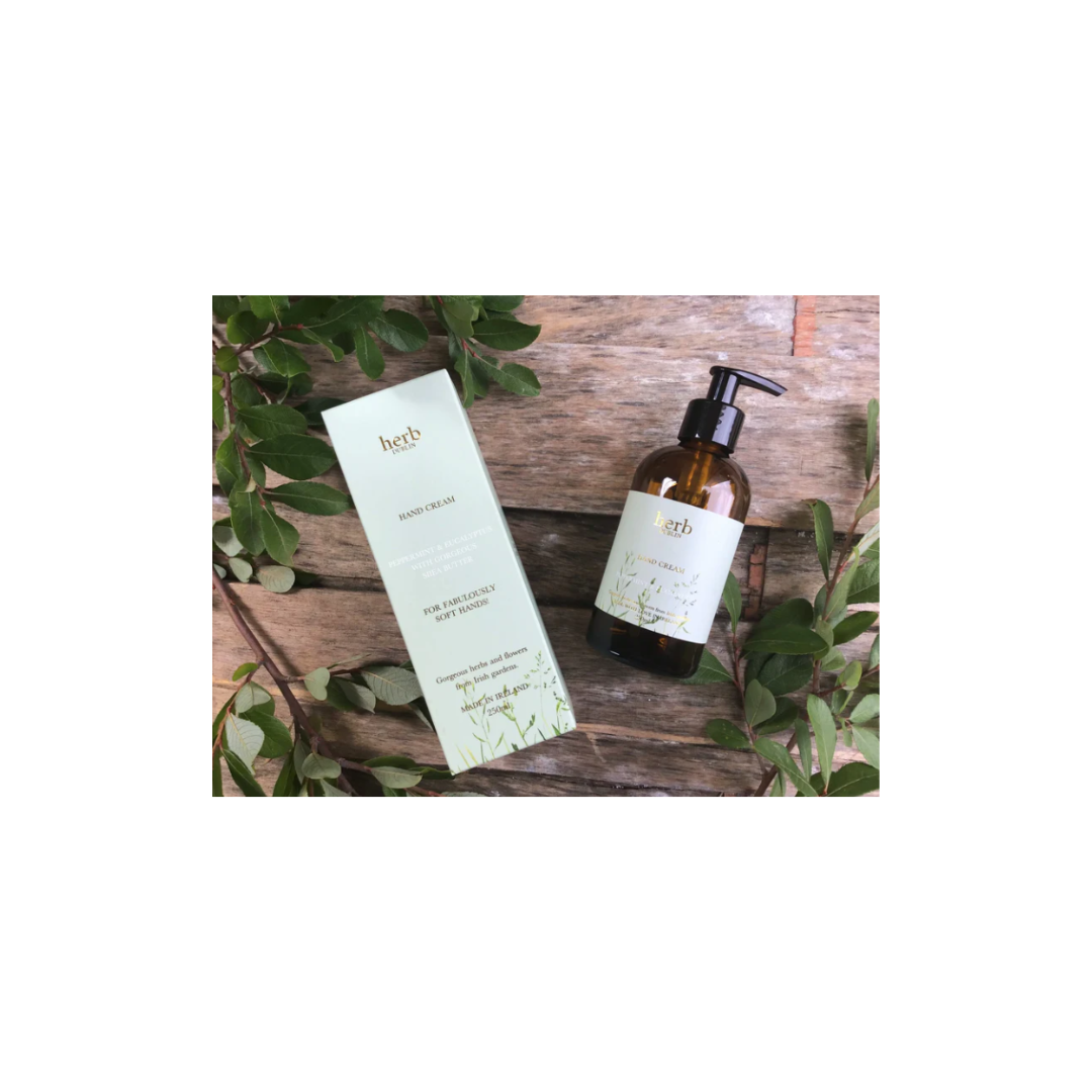 HERB HAND WASH-GLASS BOTTLE-PEPPERMINT AND EUCALYPTUS