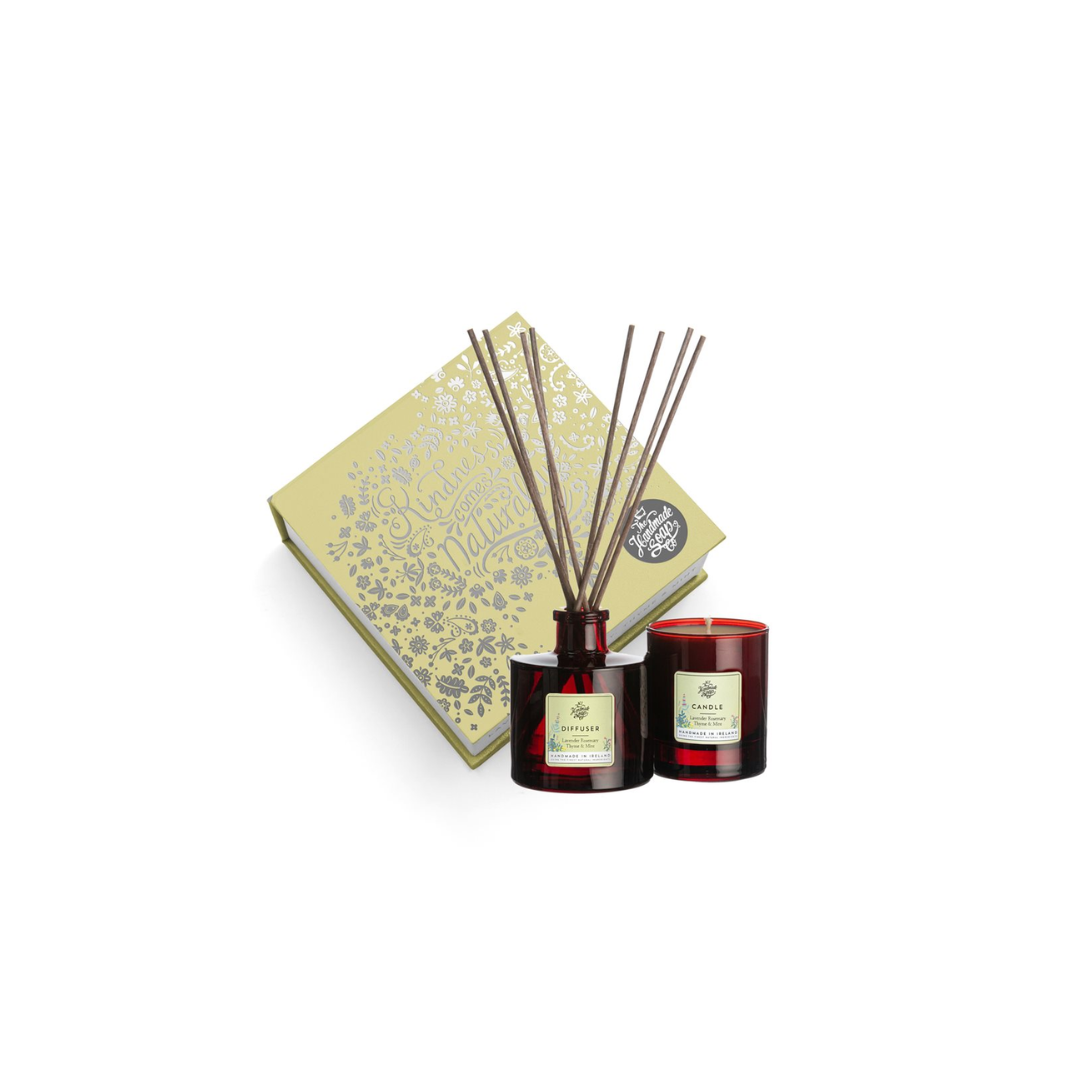 Candle & Diffuser Set Lavender, Rosemary, Thyme & Mint