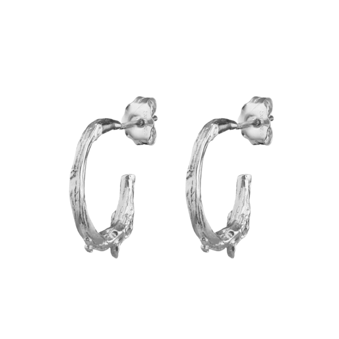Sterling Silver Irish Shrubbery Hoop Earrings LOJ/LJIRISHSHE