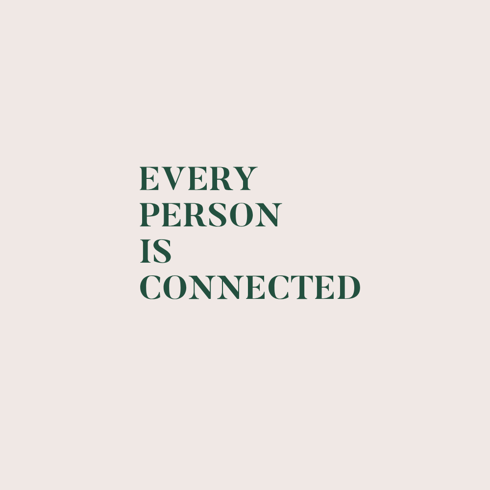 Every Person Is Connected T-Shirt -Cream