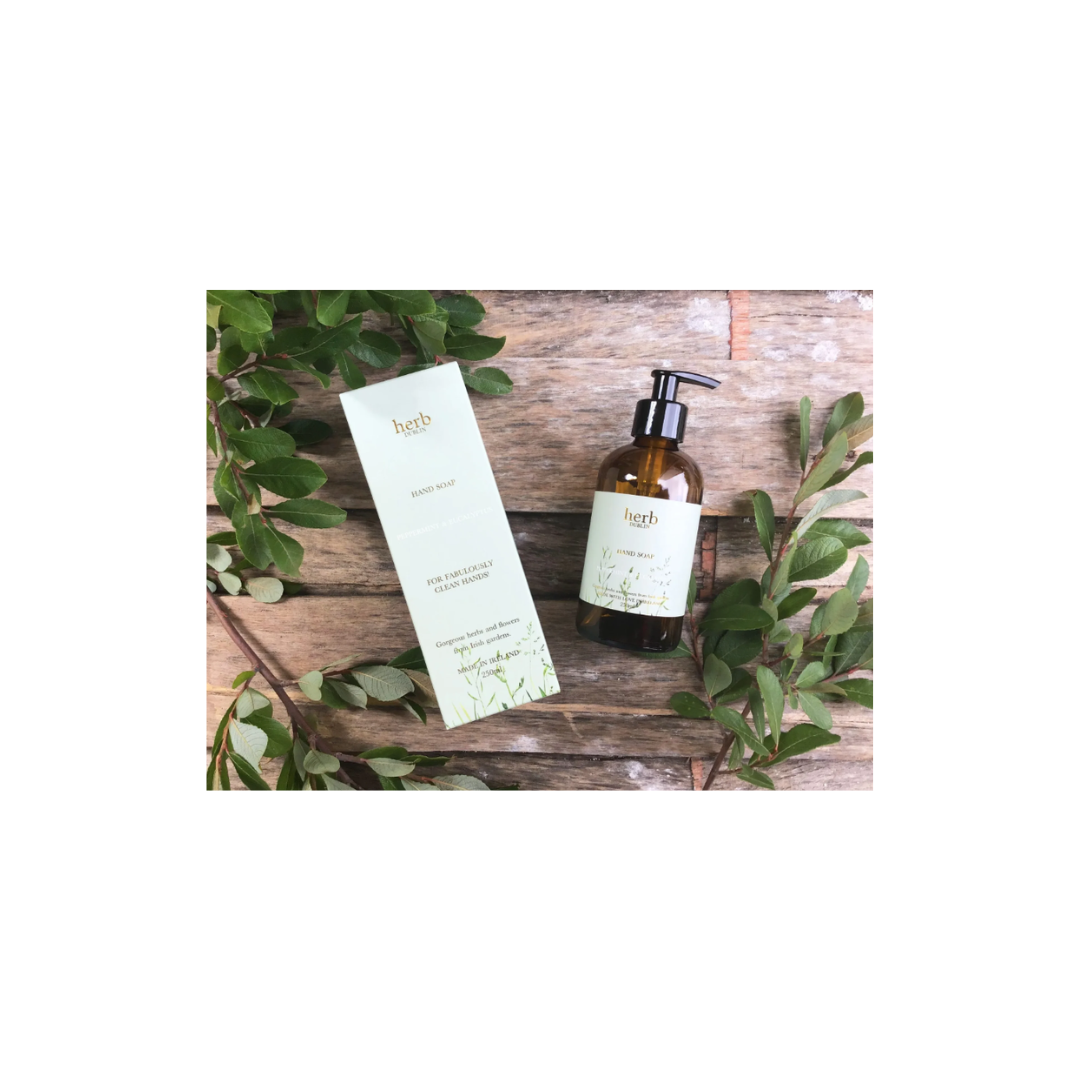HERB HAND CREAM GLASS BOTTLE-PEPPERMINT AND EUCALYPTUS