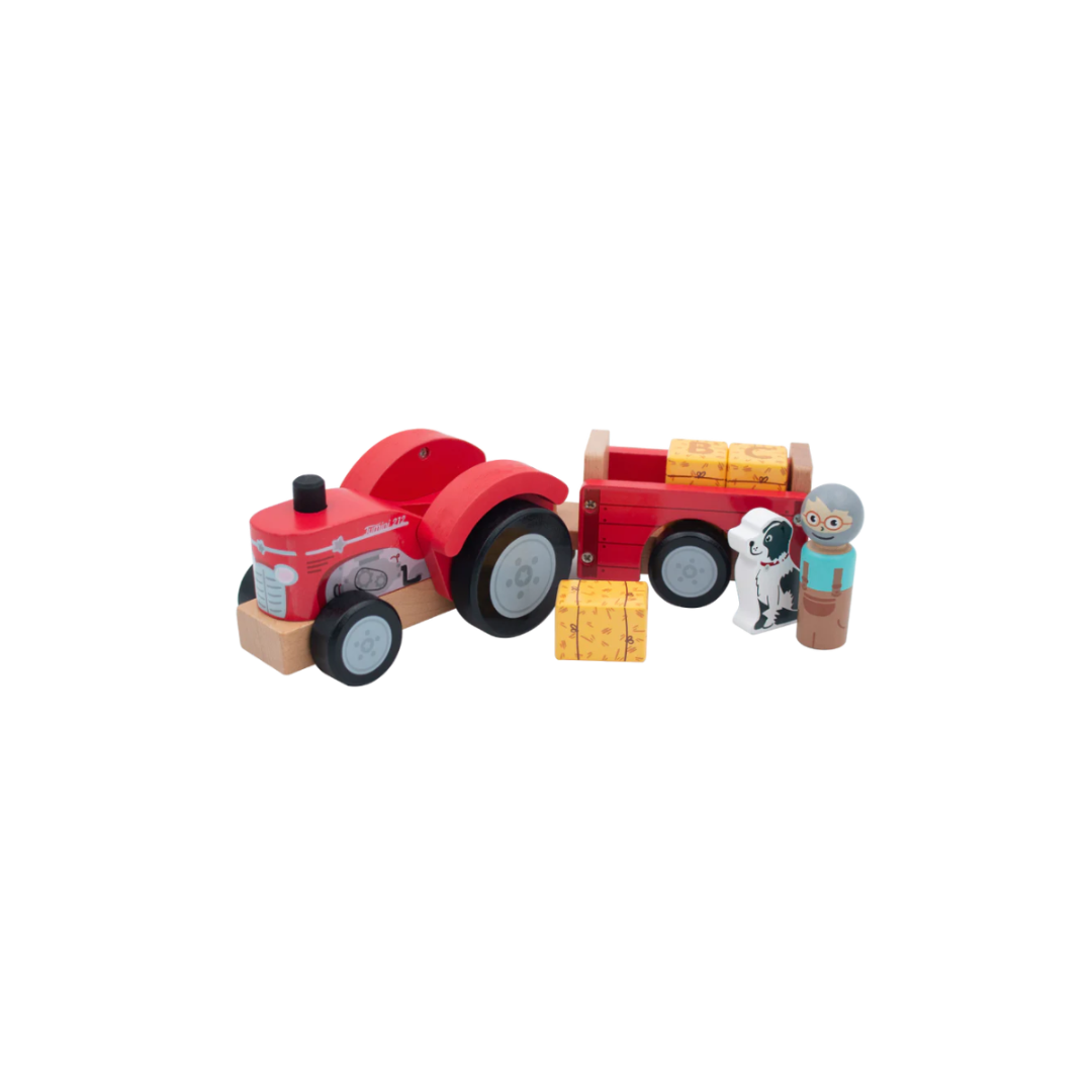 JU2383 Tractor and Trailer (with bales)