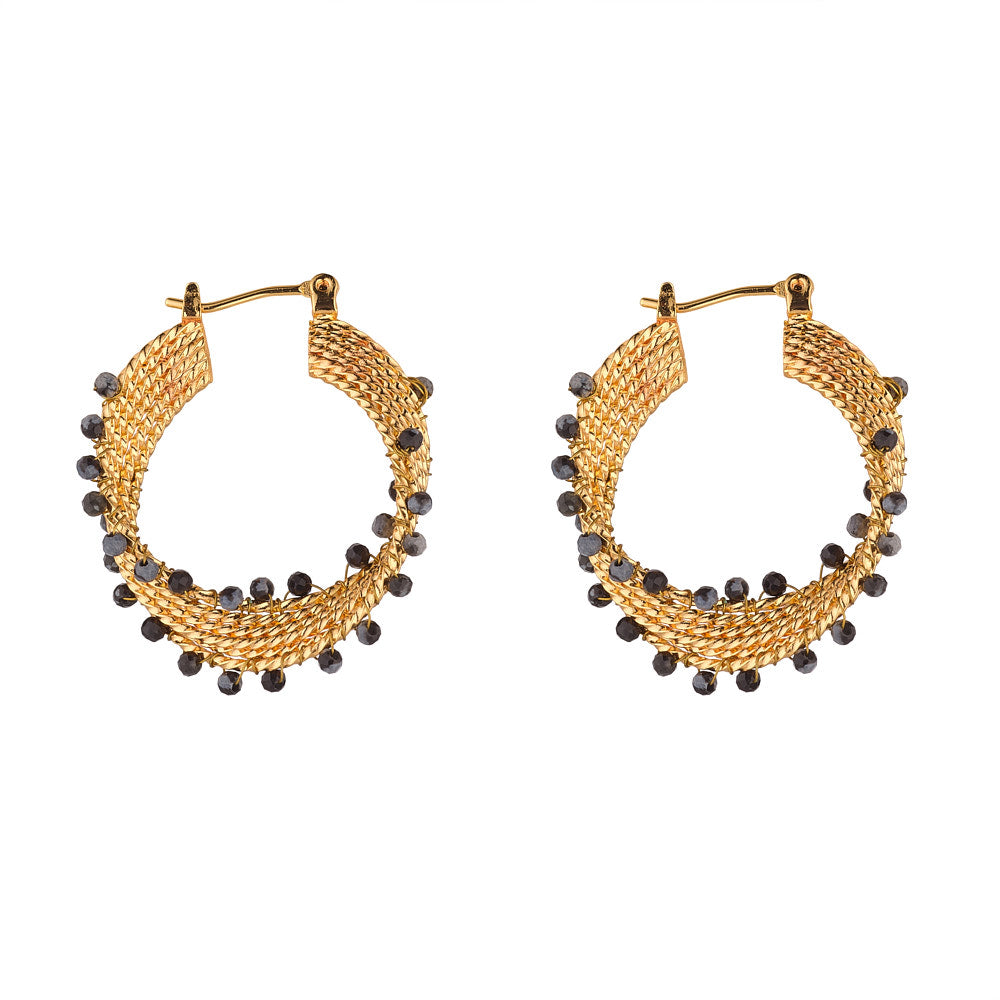 Spiral Black Earrings