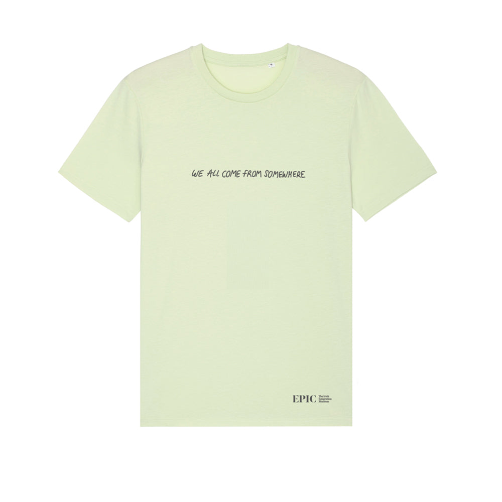 We All Come From Somewhere T-Shirt - Mint Green