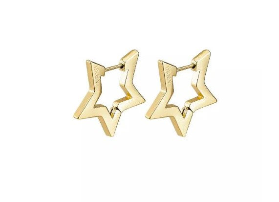 Not Yer Average Star Hoops - Gold