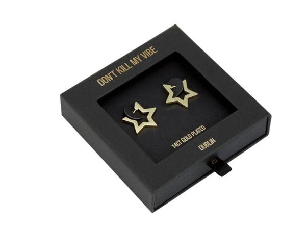 Not Yer Average Star Hoops - Gold