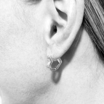 Not Yer Average Heart Hoops - Silver
