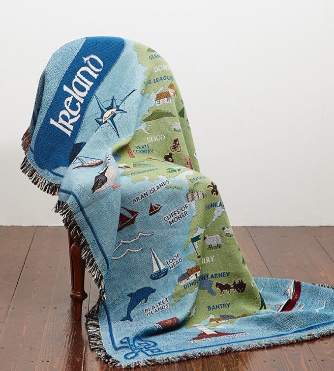 Map of Ireland Throw Blanket