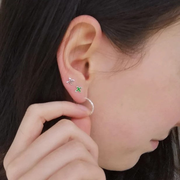 PÓG Studs with a X (Kiss)