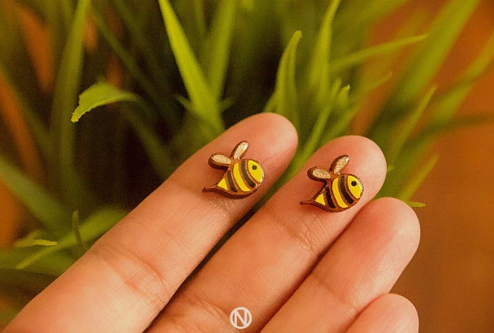 Bee - Stud Earrings