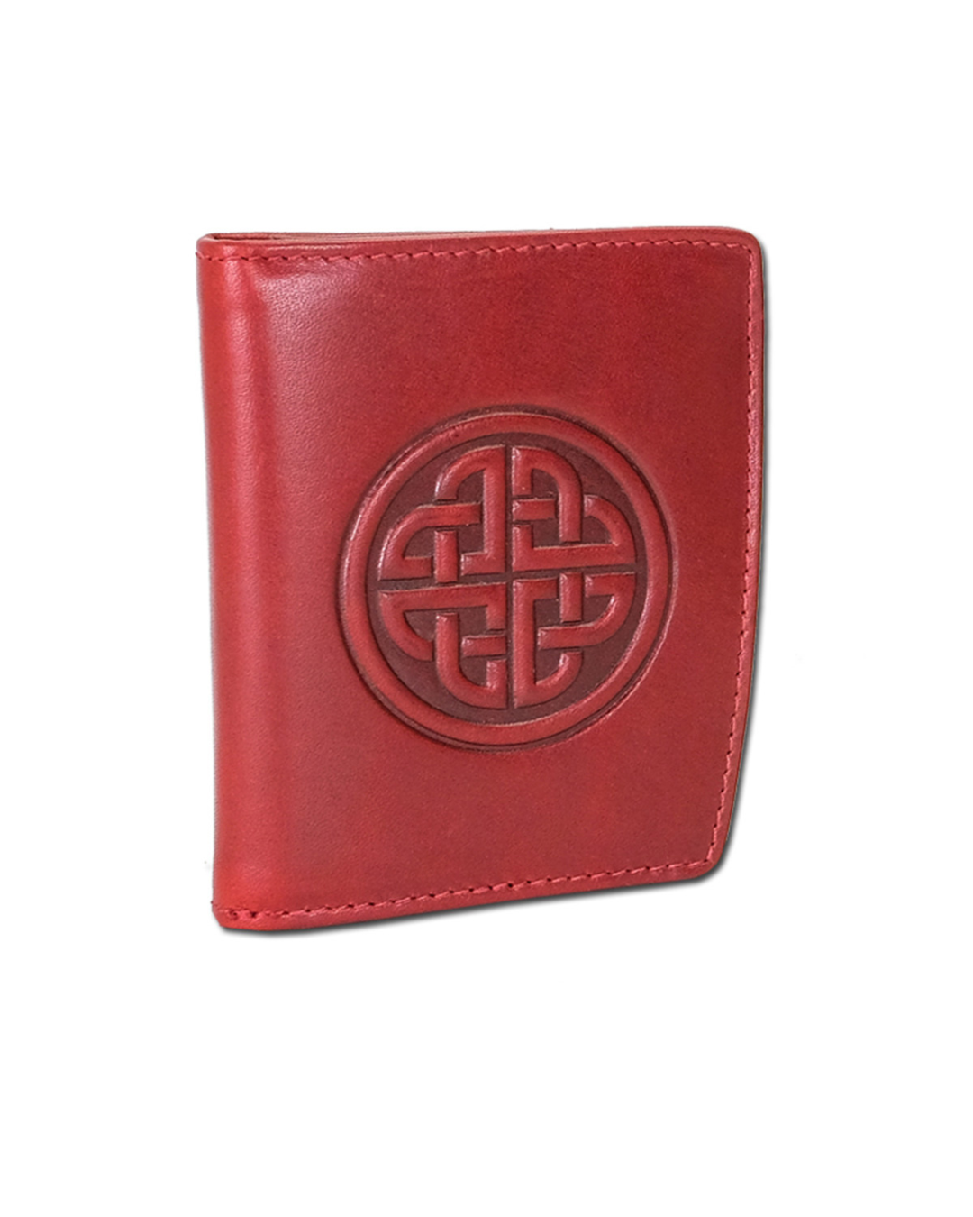 10280 RED, Caitlin Leather Ladies Wallet Knot RED