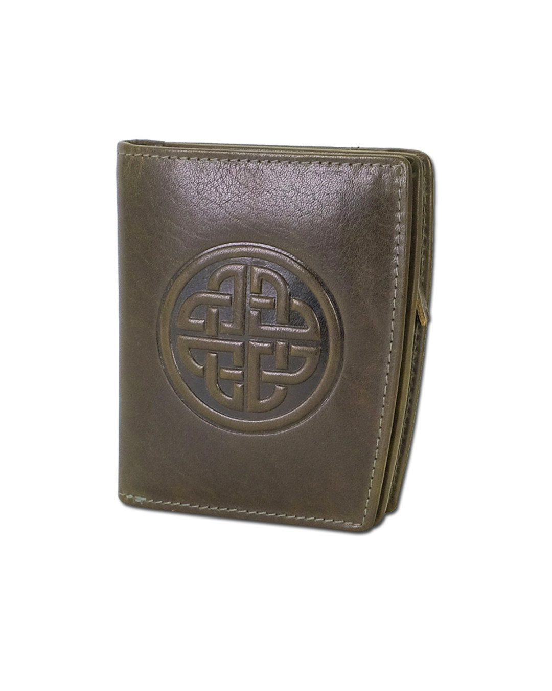 10280 Green, Caitlin Leather Ladies Wallet Knot GRN