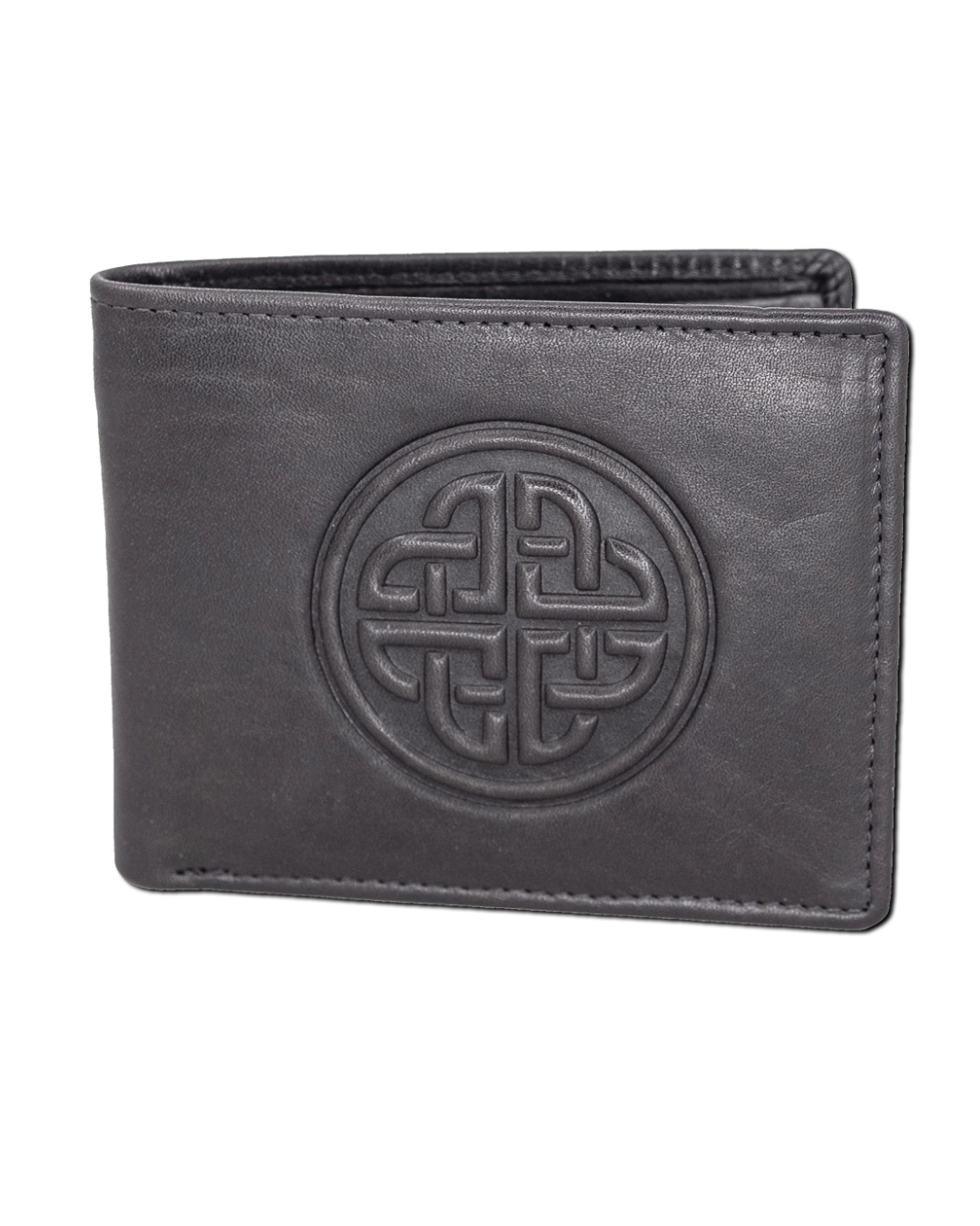 10180 BLK, Conan Knot Leather Wallet BLK