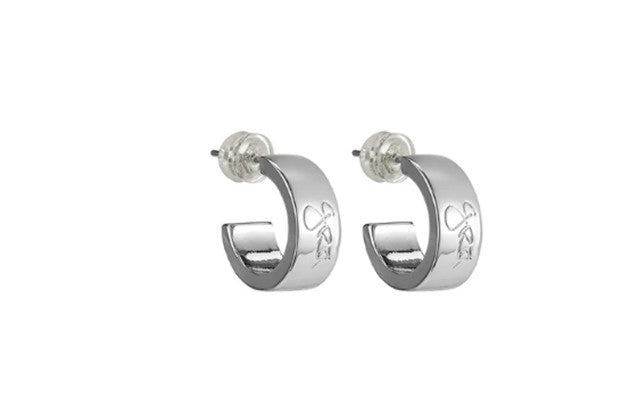 A Lil Bit Of Grá Hoops - Silver