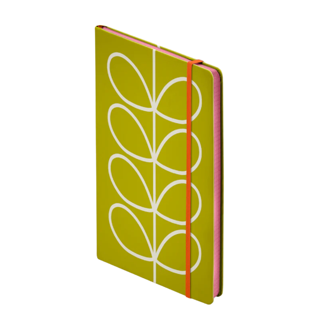 ORLA KIELY A4 NOTEBOOK LINEAR STEM OLIVE
