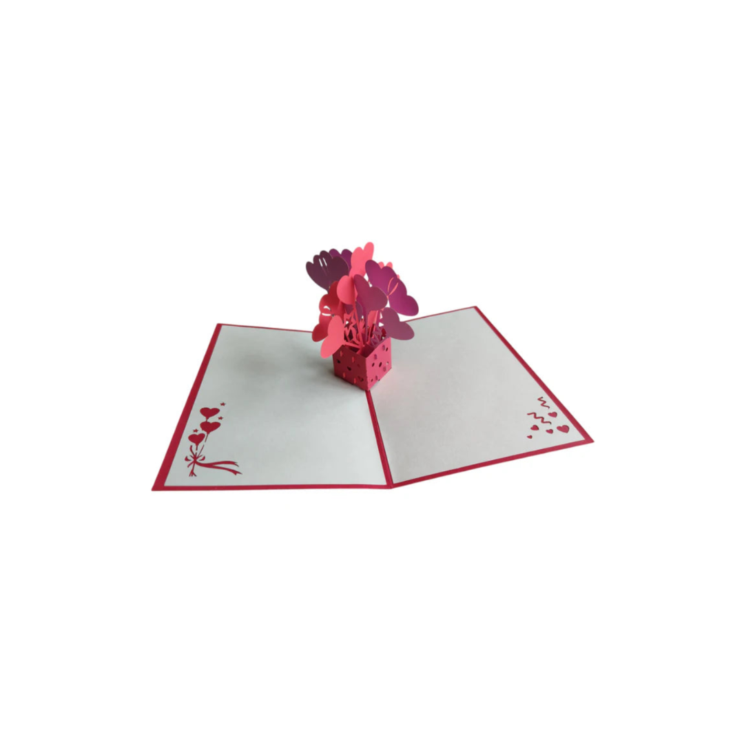 Heart Balloon Pop-Up Card