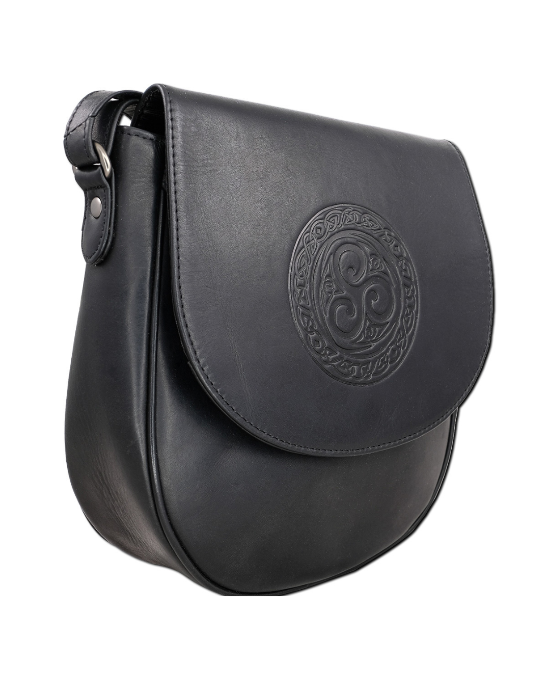 12009 BLK, Saddle Ladies Leather Bag BLK
