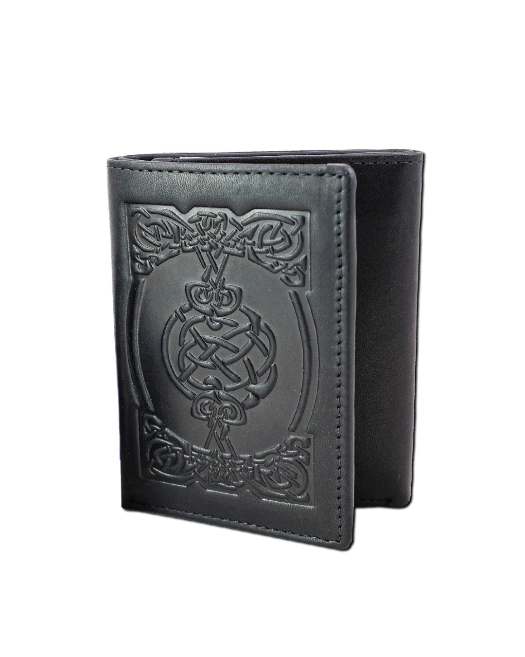 10155 BLK, Sean Tri-Fold Leather Wallet BLK