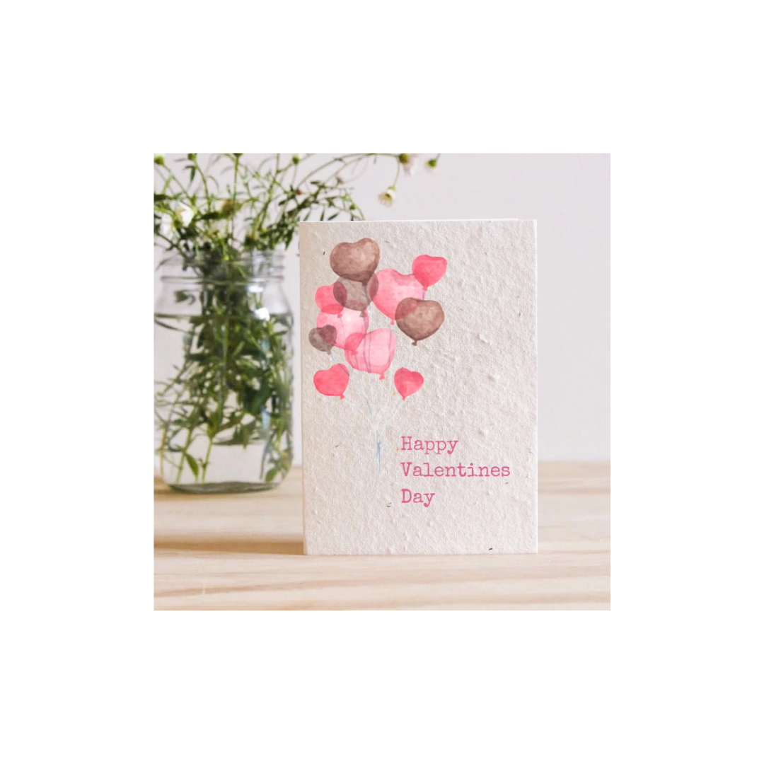 Valentines Balloons Seed Card