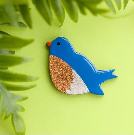 Bluebird Pin Brooch