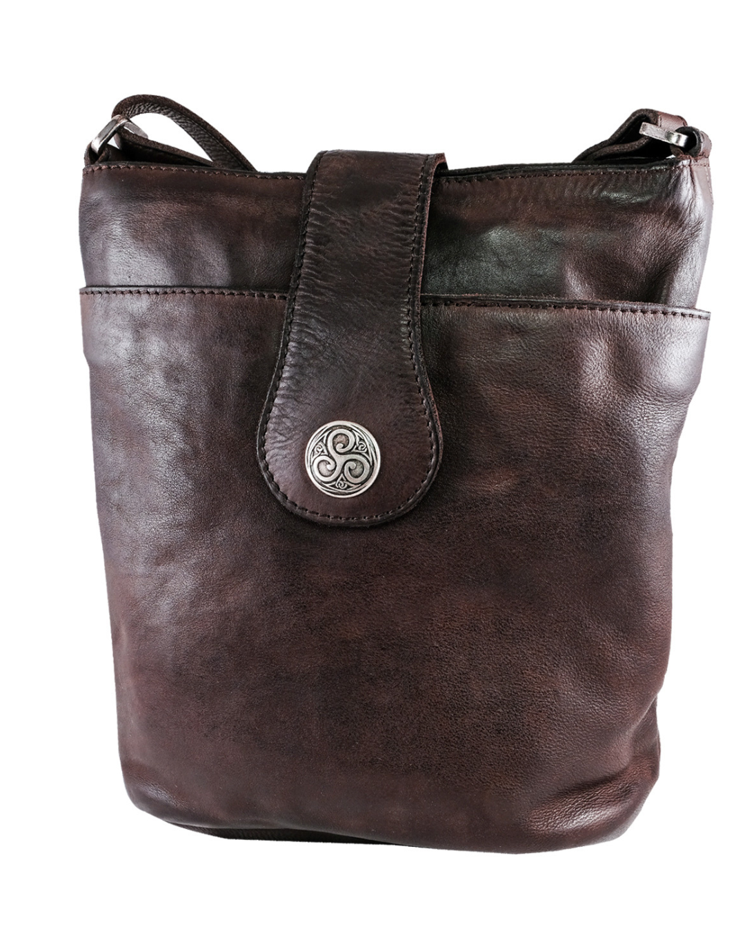 12002 BRN, Torc Silver Knot Bag BRN