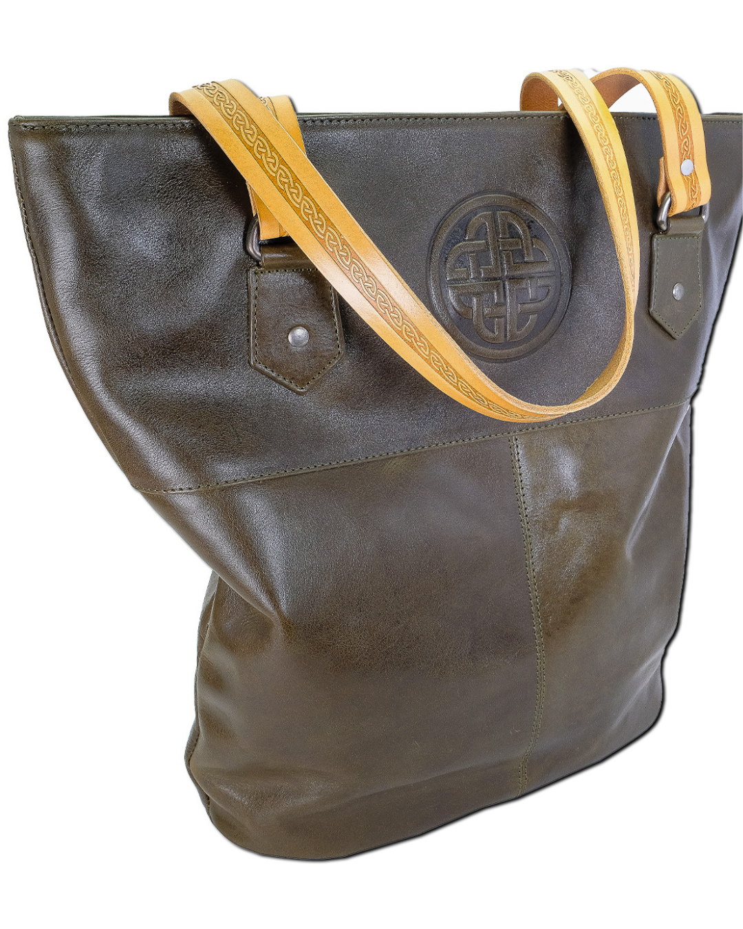 12004 GRN, Ladies Leather Tote Bag GRN