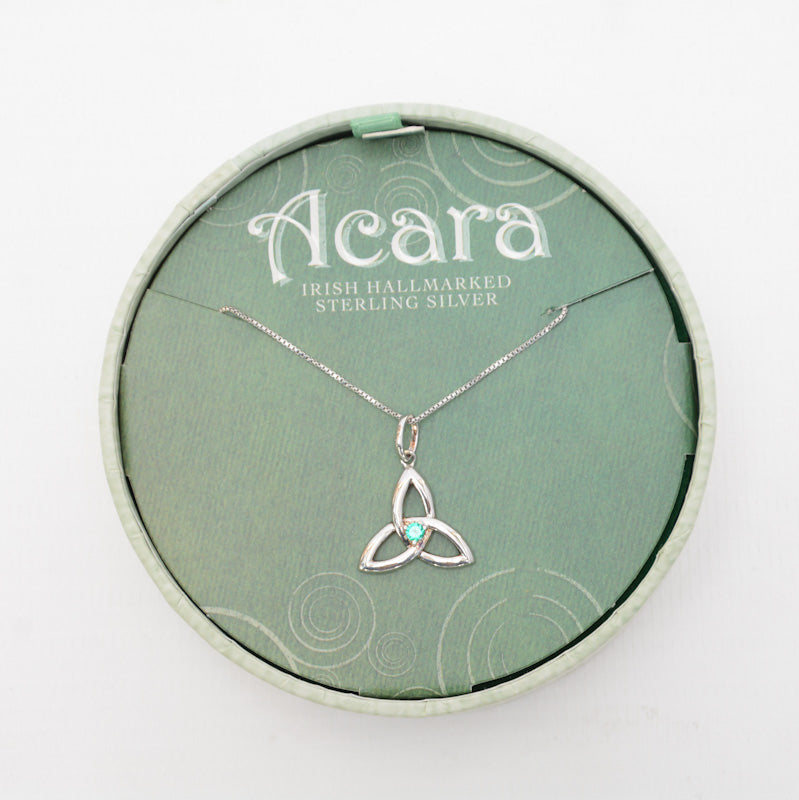 Acara Sterling Silver Necklaces - Trinity Green