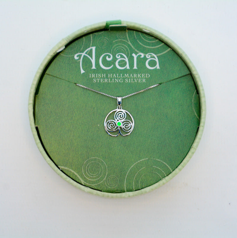 Acara Sterling Silver Necklaces - Trinity Spiral
